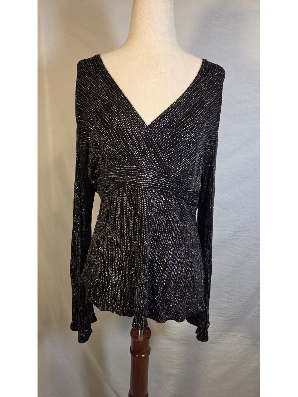 Vintage Ronni Nicoleg glitter longsleeve top size large